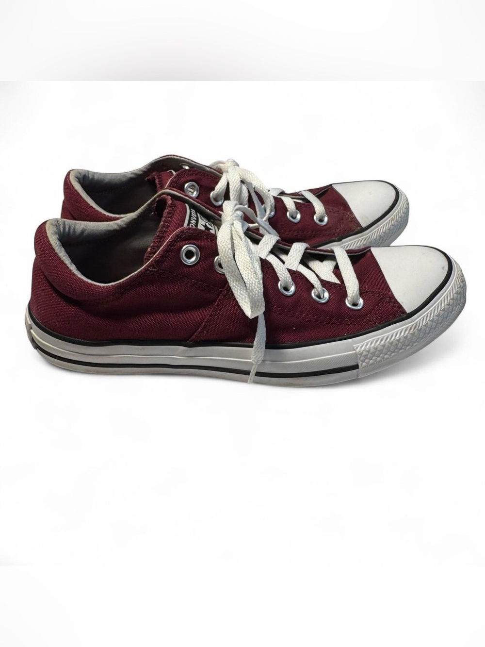 Converse Chuck Taylor All Star Marroon Sneakers Women's Size 10 Grunge Y2K 90s - Picture 2 of 7